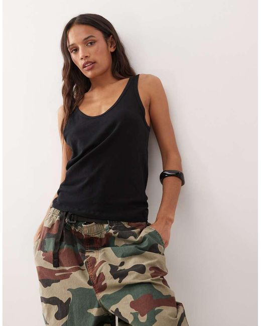 Weekday Black Vest Top