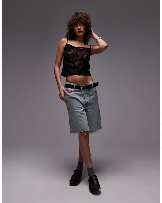 Tommy Hilfiger Black Sheer Crop Top