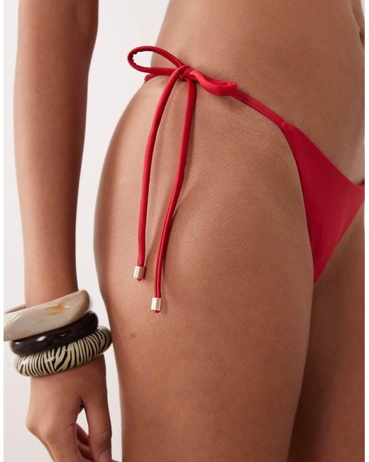 Cotton On Red Mini Triangle Bikini Set