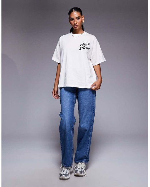 Good For Nothing Gray Oversized Puff Print T-Shirt
