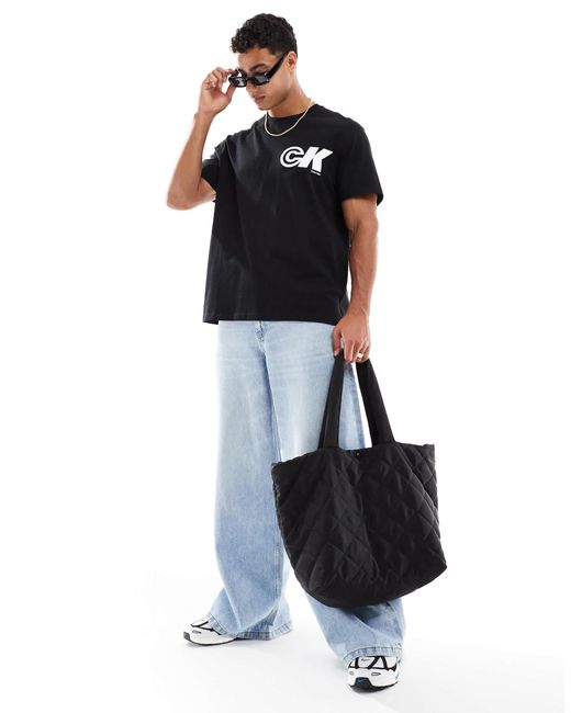 Calvin Klein Black Ck Back Print T-shirt for men
