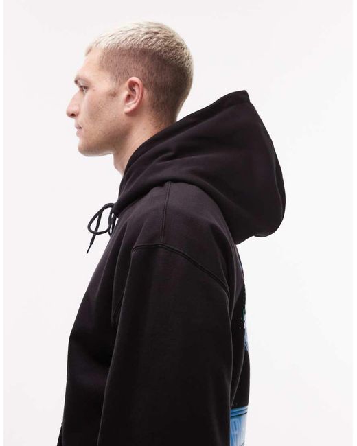 Carhartt Blue Electric Boogie Oversized Pullover Hoodie for men