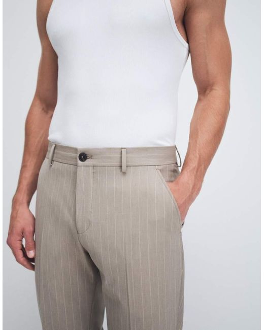 SELECTED White Slim Fit Suit Trousers for men