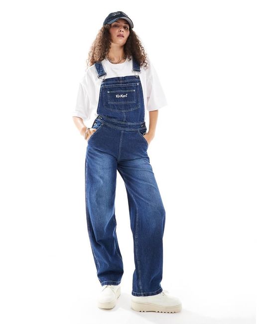 Kickers Blue Wide Leg Dungarees