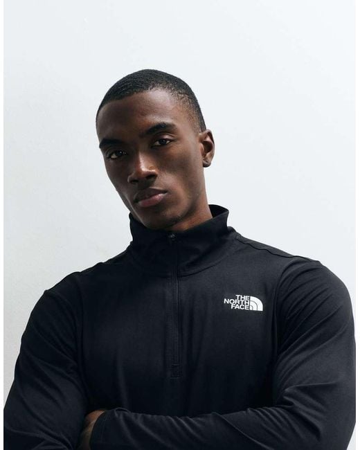 The North Face Black Training 24/7 1/4 Zip Logo Top for men