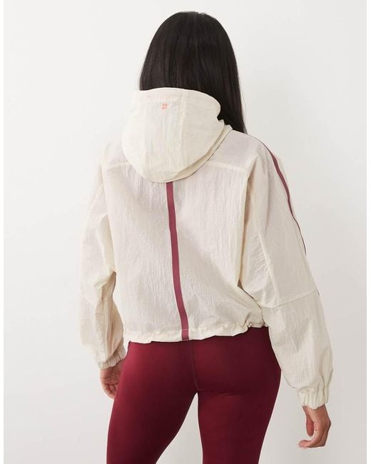 Sweaty Betty Red Ripstop Patch Pocket Lightweight Jacket