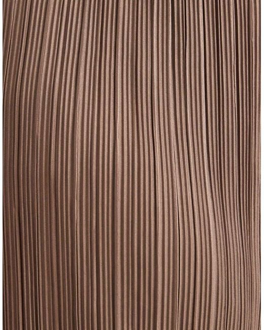 ONLY Brown Plisse Wide Leg Trousers Co-ord