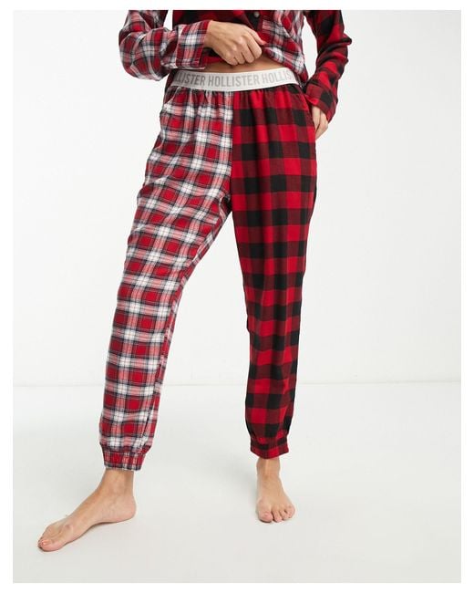 Hollister Red – karierte pyjamahose aus flanell