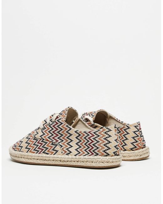 ASOS White Lace Up Espadrilles for men