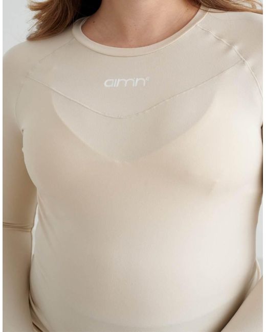 Aim'n Natural Café Au Lait Soft Basic Maternity Long Sleeve