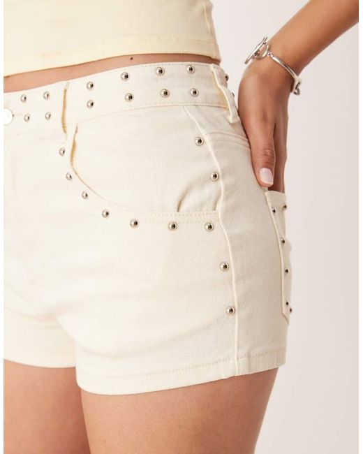 Never Fully Dressed Natural Studded Hot Pant