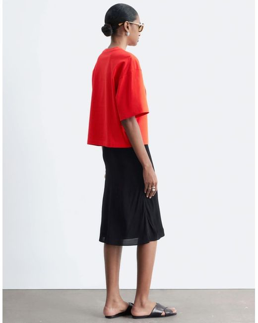 & Other Stories Red Boxy Oversized T-shirt