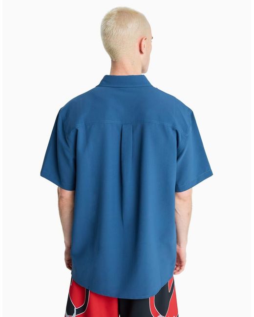 Quiksilver Blue Yg Lithium Short Sleeve Shirt for men