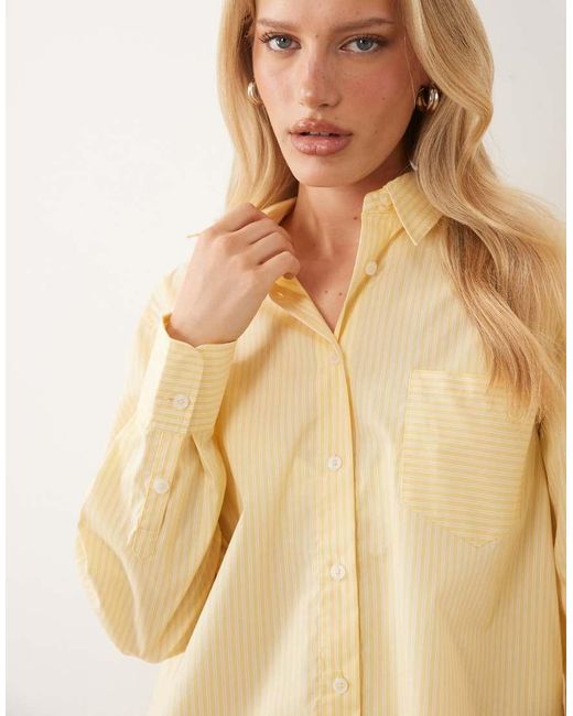 GOOD AMERICAN Natural Poplin Classic Boxy Shirt Co-Ord