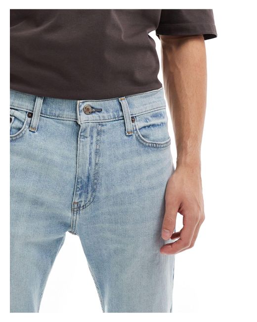 Hollister – slim fit straight jeans in Blue für Herren