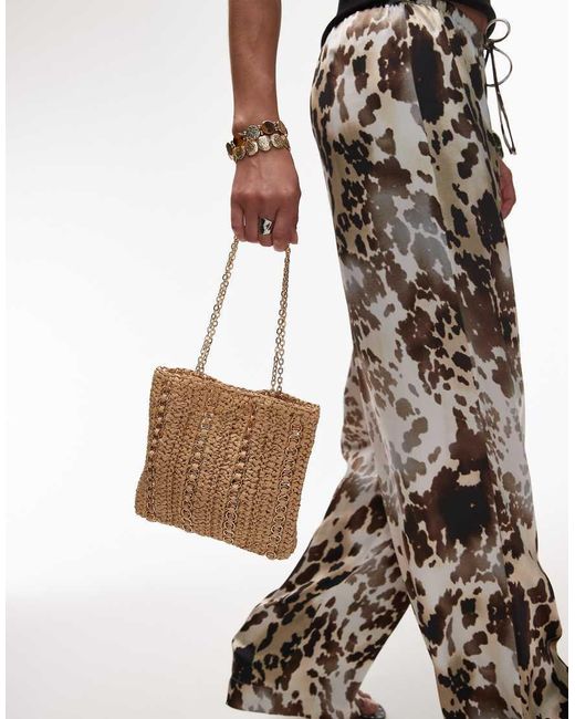 Borsa Da Spalla Chiaro di Mango in Brown