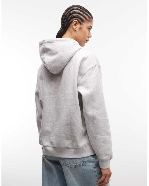 Sudadera Gris Con Capucha Essence De Weekday de color White