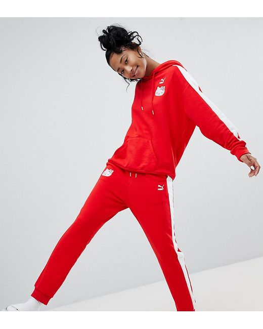 PUMA X Hello Kitty Joggers in Red | Lyst