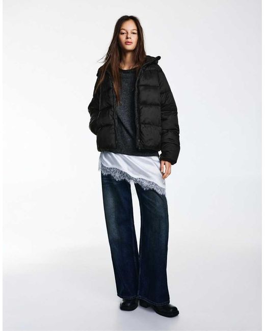 Pull&Bear Black Puffer Jacket
