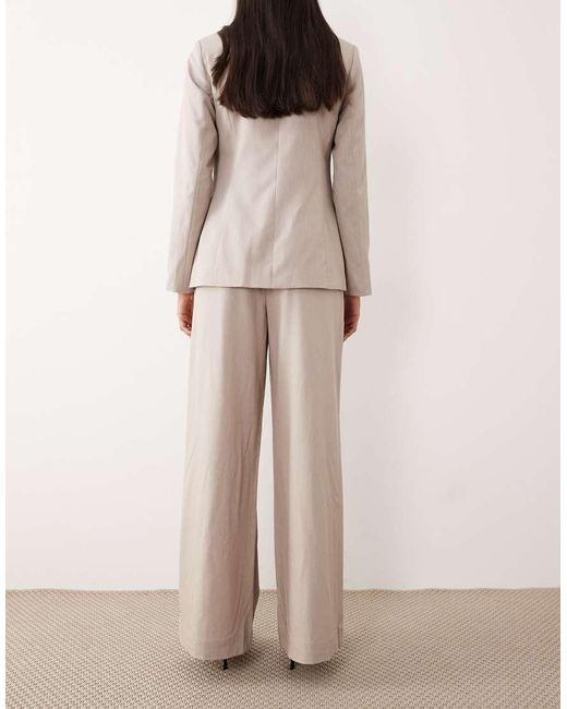 Y.A.S Natural Premium High Waisted Wide Leg Trouser Co-ord
