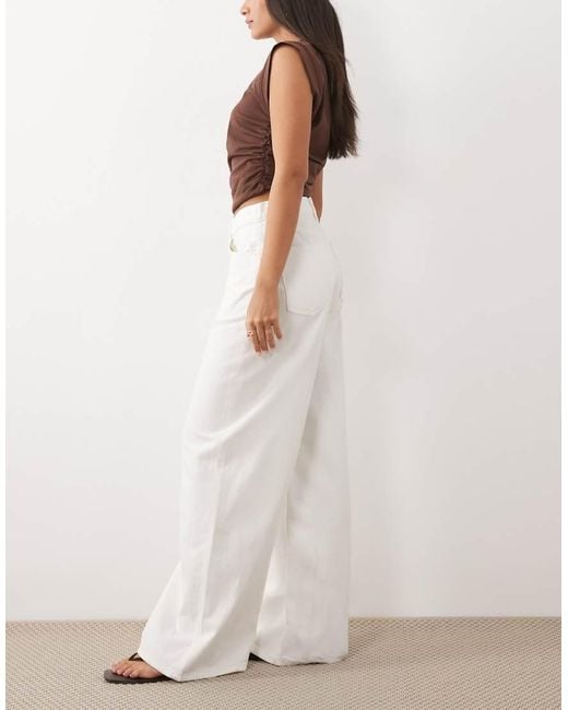 ARKET White Cedar High Rise Wide Leg Jeans