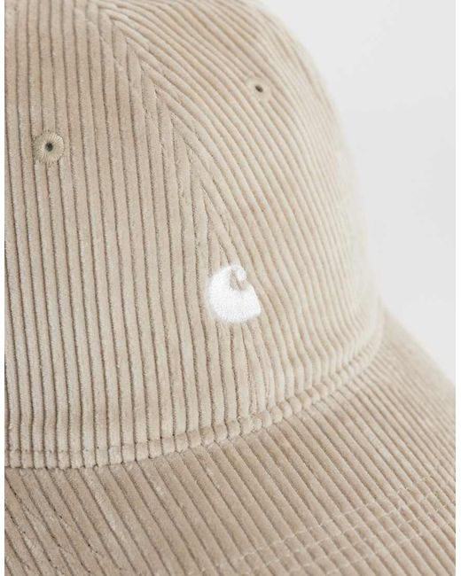 Carhartt Natural Harlem Corduroy Logo Cap