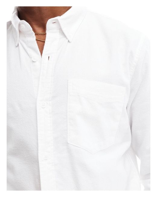 Chemise oxford à manches longues Hollister pour homme en coloris White
