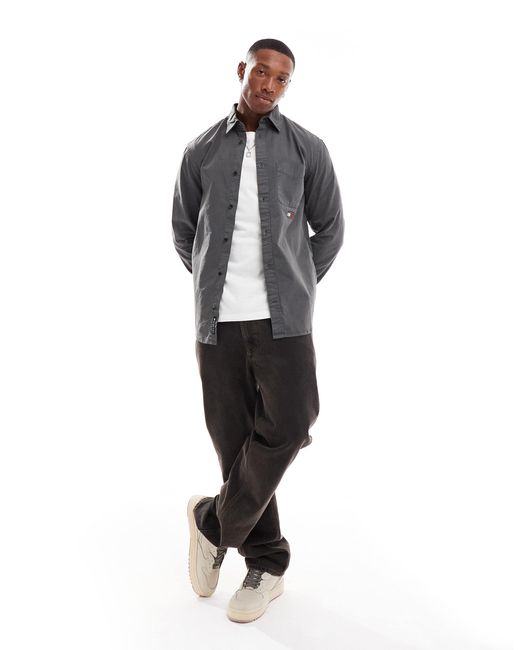 Tommy Hilfiger Gray Regular Twill Shirts for men