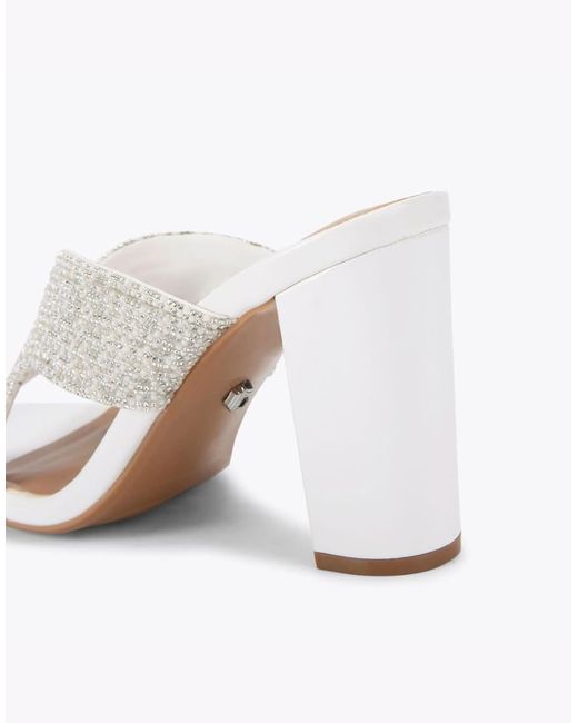 Carvela Kurt Geiger White Paparazzi Block Sandals