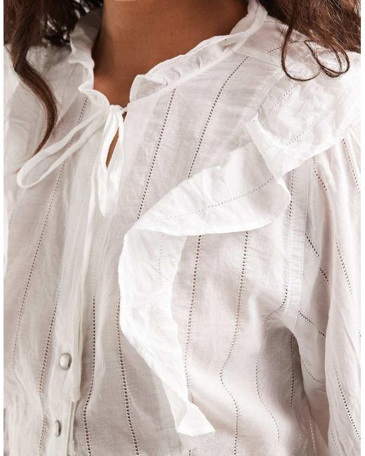 Wrangler White Longsleeve Blouse