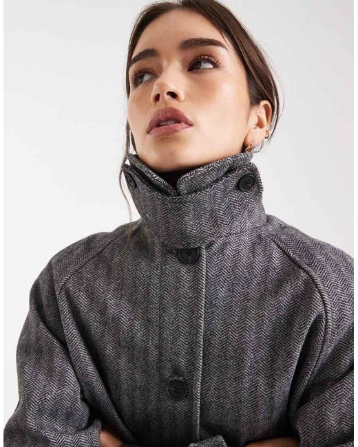 ASOS Black Longline Car Coat