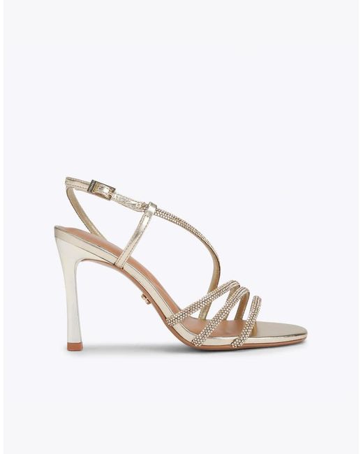 Carvela Kurt Geiger White Paparazza Jewel Heel Heeled Sandals