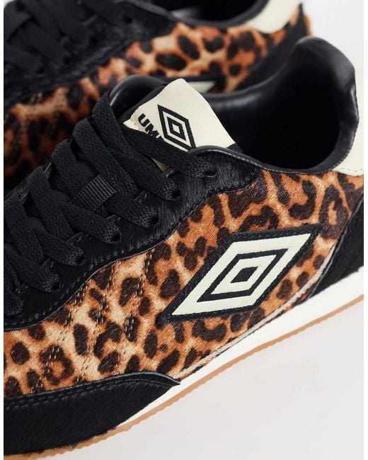 Umbro Black Gorton Suede Trainer for men