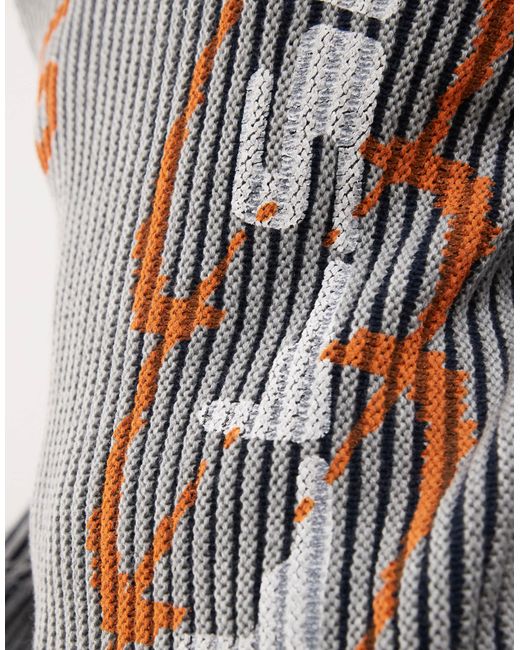 Collusion – gerippter pullover in Blue für Herren