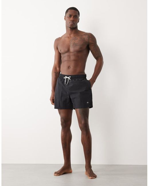 Gant Black Shield Logo Swim Shorts for men