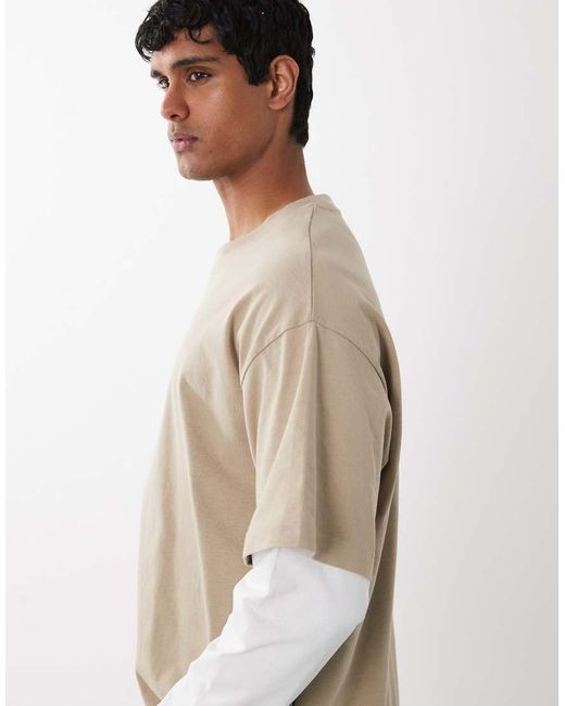 Jack & Jones Natural Double Layer T-shirt for men