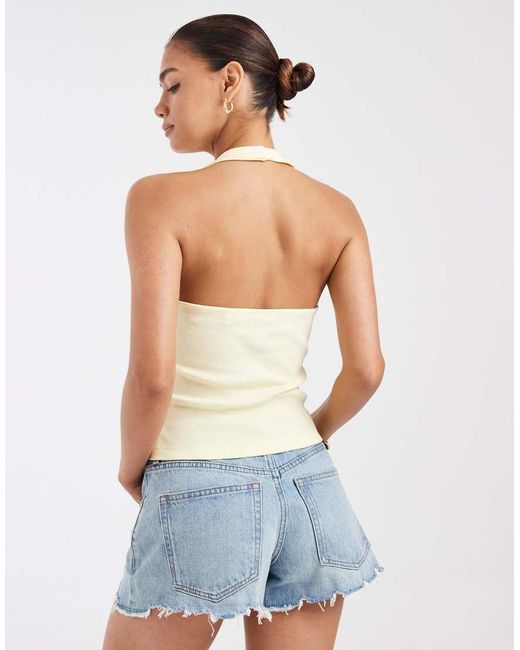 JJXX White Halter Neck Top
