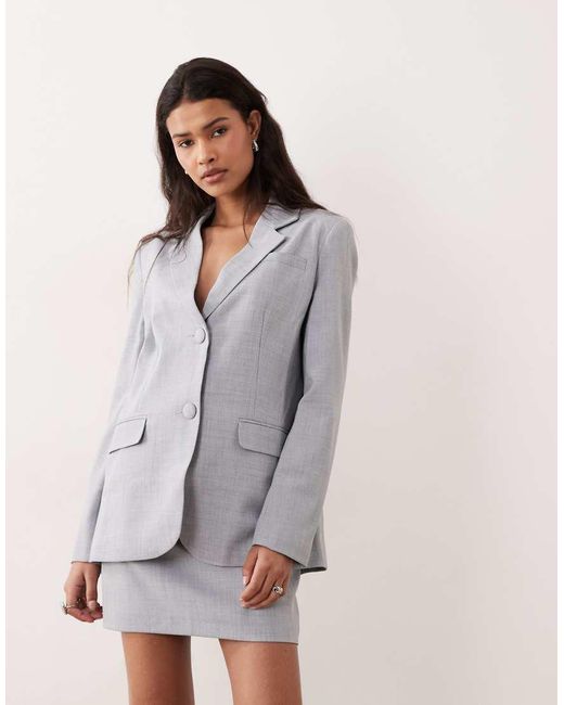 Miss Selfridge Gray Oversized Blazer