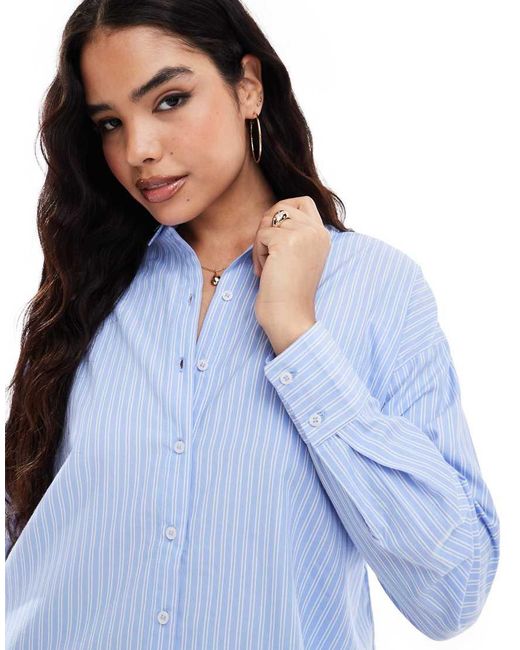 Vero Moda Blue Oversized Shirt