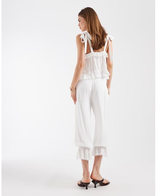 Motel White Basma Bloomer Pants