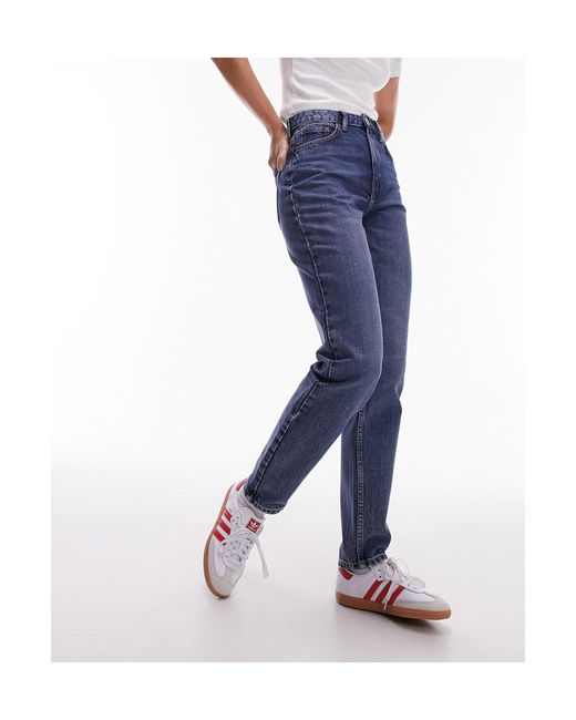 Original - mom jeans medio di TOPSHOP in Blue