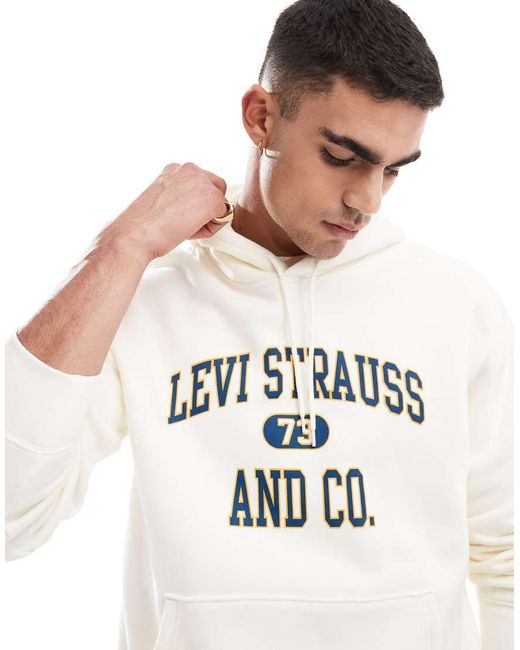 Mens white levi hoodie discount