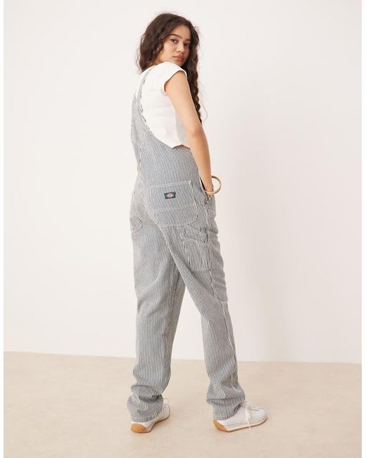 Dickies Natural Classic Hickory Stripe Denim Dungarees
