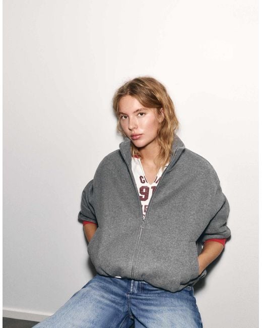 Bomber oversize Pull&Bear en coloris Gray