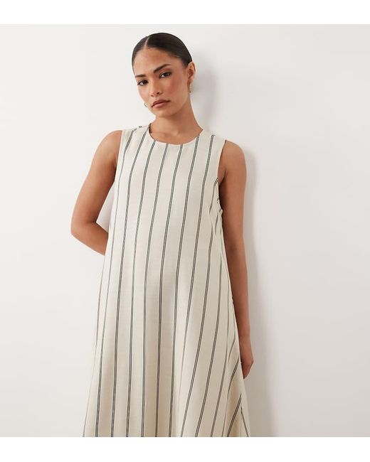 JDY Petite White Linen Blend Sleeveless Maxi Dress