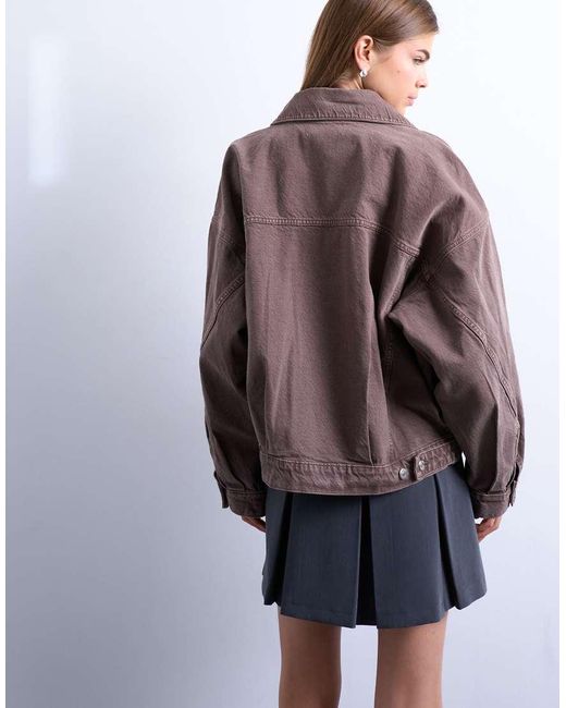 TOPSHOP Denim Ballonjack in het Blue