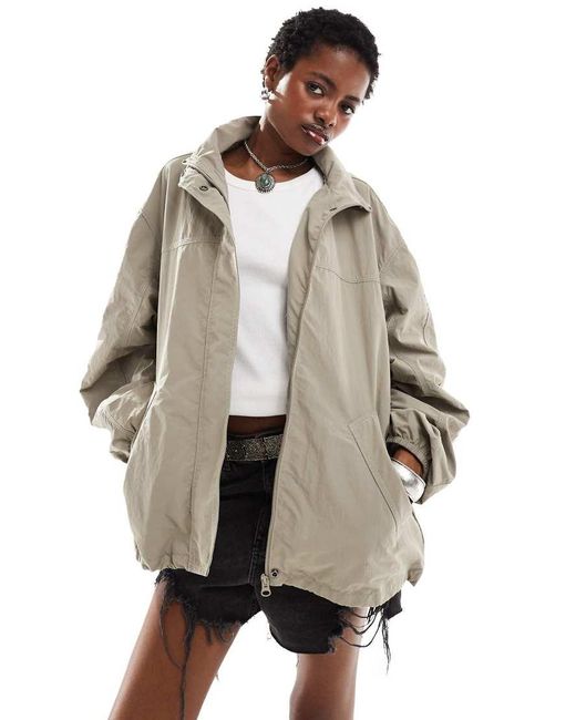 Weekday Surf Track Jacket in Natural Lyst UK