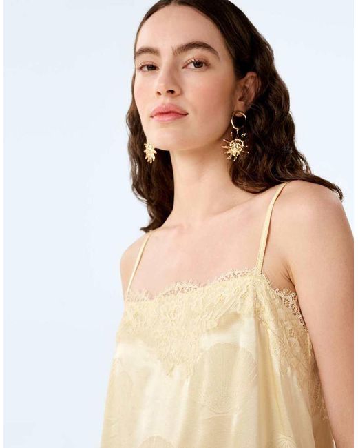 OMNES Natural Estela Shell Print Jacquard Top