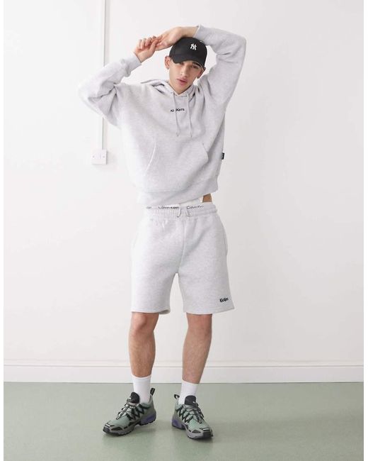 Kickers Gray Oversized Hooded Jumper for men