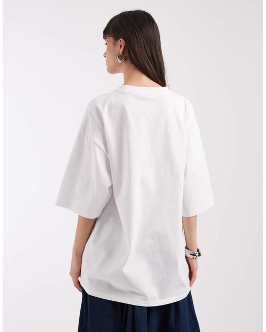 ASOS White Disney Mickey Mouse Print Oversized T-shirt